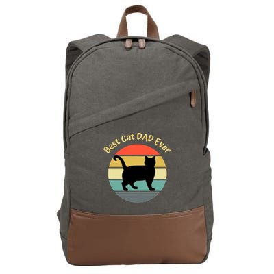 Best Cat Dad Ever Cotton Canvas Backpack