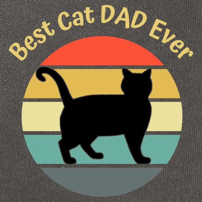 Best Cat Dad Ever Cotton Canvas Backpack