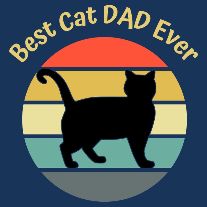 Best Cat Dad Ever Drawstring Bag
