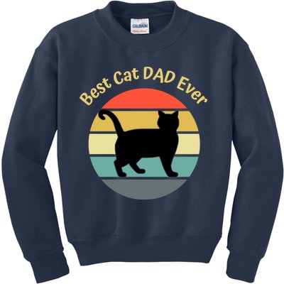 Best Cat Dad Ever Kids Sweatshirt