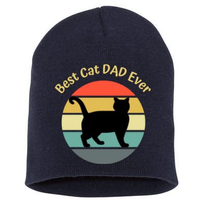 Best Cat Dad Ever Short Acrylic Beanie