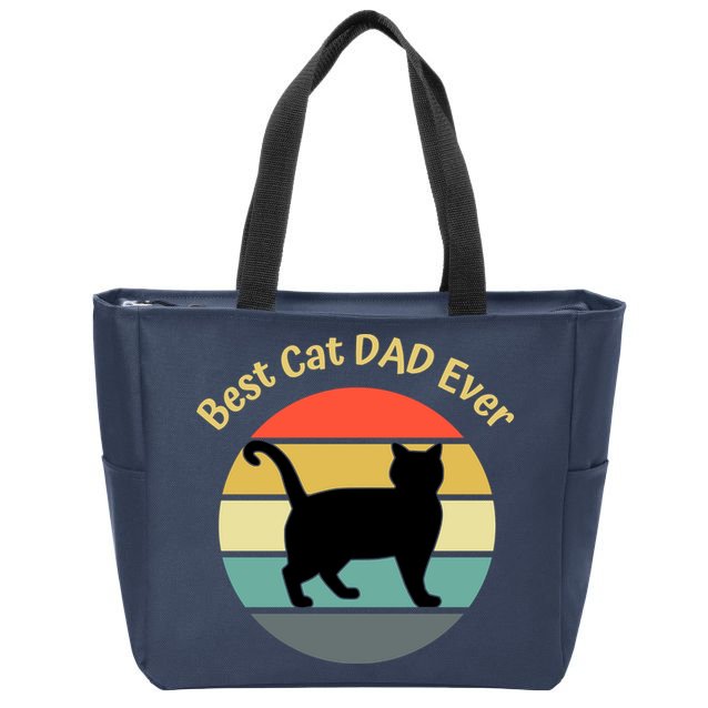 Best Cat Dad Ever Zip Tote Bag