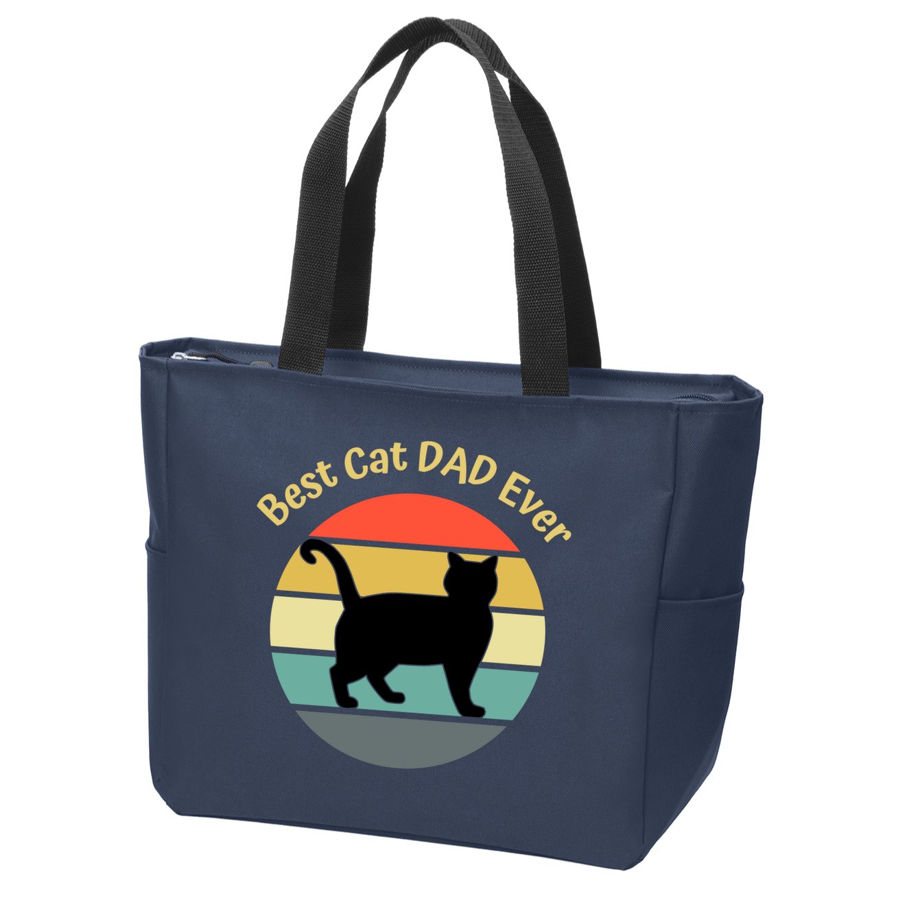 Best Cat Dad Ever Zip Tote Bag