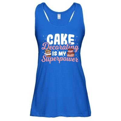 Baking Cake Decorating Is My Superpower Baker Cake Decorator Cool Gift Ladies Essential Flowy Tank