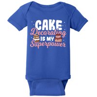 Baking Cake Decorating Is My Superpower Baker Cake Decorator Cool Gift Baby Bodysuit