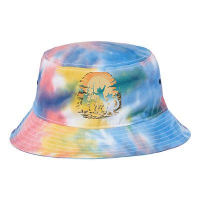 Black Cat Dance Around Bonfires Spooky Witchcraft Halloween Tie Dye Newport Bucket Hat