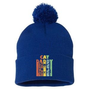 Best Cat Daddys Kitten Daddy The Catfather Cat Daddy Gift Pom Pom 12in Knit Beanie