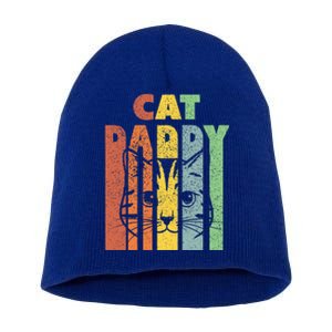 Best Cat Daddys Kitten Daddy The Catfather Cat Daddy Gift Short Acrylic Beanie