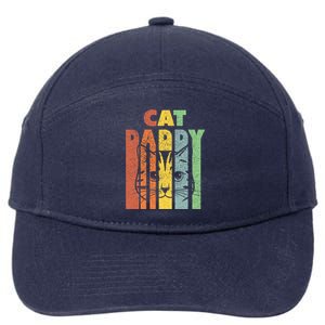 Best Cat Daddys Kitten Daddy The Catfather Cat Daddy Gift 7-Panel Snapback Hat