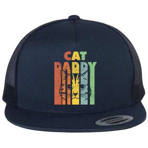 Best Cat Daddys Kitten Daddy The Catfather Cat Daddy Gift Flat Bill Trucker Hat