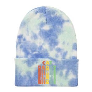 Best Cat Daddys Kitten Daddy The Catfather Cat Daddy Gift Tie Dye 12in Knit Beanie