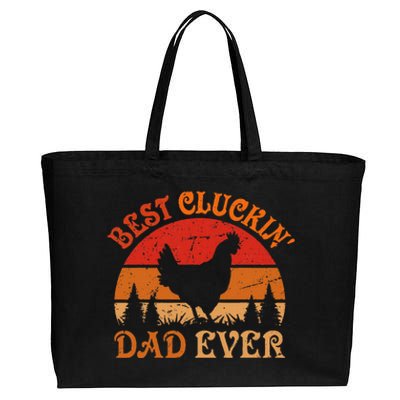 Best Cluckin Dad Ever FatherS Day Cotton Canvas Jumbo Tote