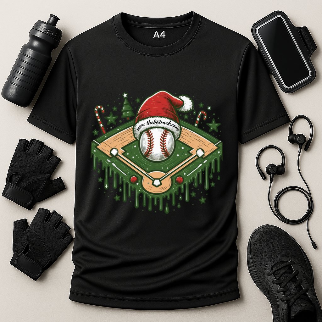 Baseball Christmasholiday Drip Cooling Performance Crew T-Shirt