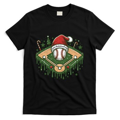 Baseball Christmasholiday Drip T-Shirt