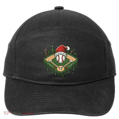 Baseball Christmasholiday Drip 7-Panel Snapback Hat
