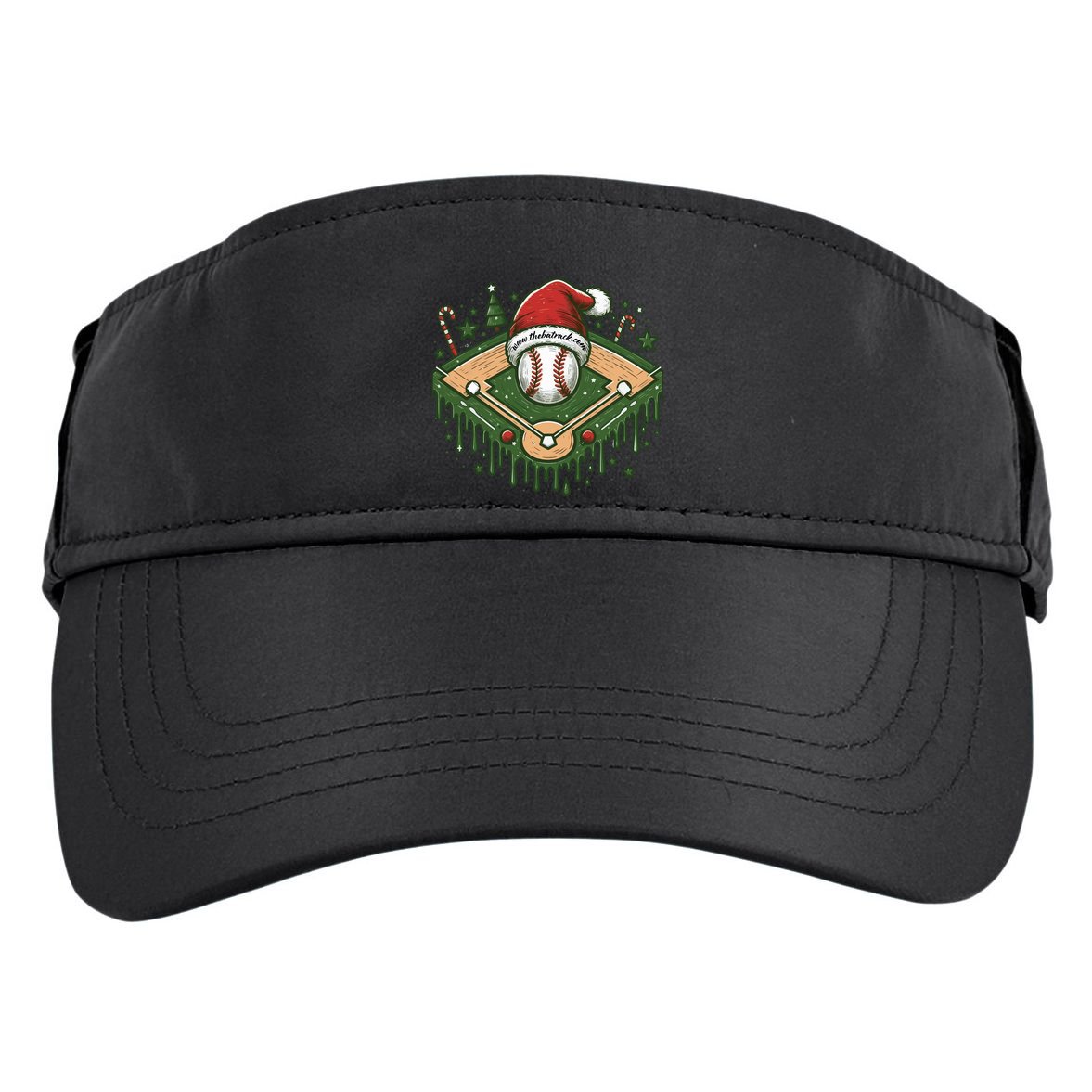 Baseball Christmasholiday Drip Adult Drive Performance Visor