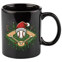 Baseball Christmasholiday Drip 11oz C Handle Ceramic Mug