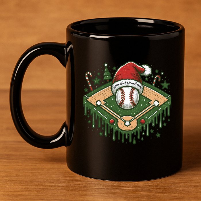 Baseball Christmasholiday Drip 11oz C Handle Ceramic Mug