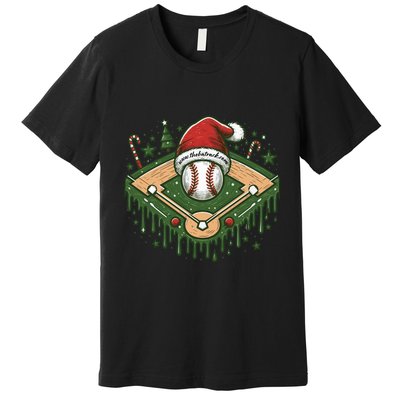 Baseball Christmasholiday Drip Premium T-Shirt