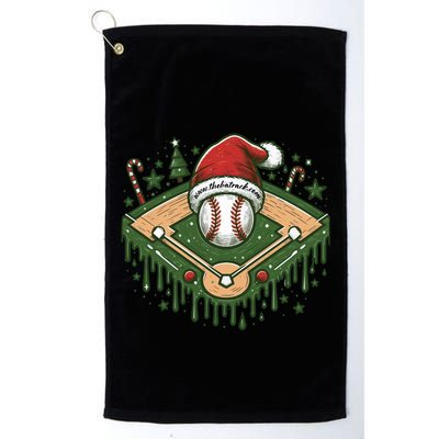 Baseball Christmasholiday Drip Golf Towel