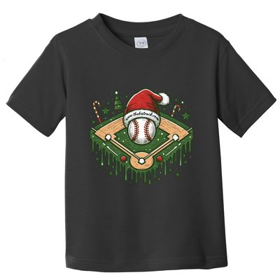 Baseball Christmasholiday Drip Toddler T-Shirt