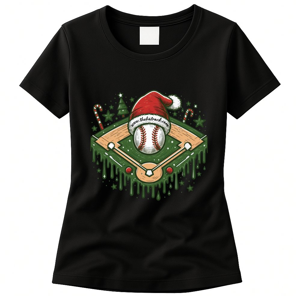 Baseball Christmasholiday Drip Womens T-Shirt