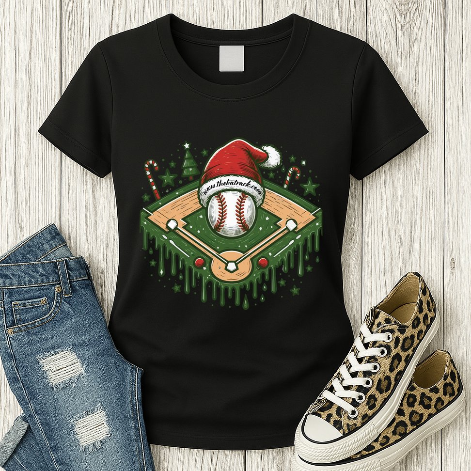 Baseball Christmasholiday Drip Womens T-Shirt