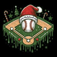 Baseball Christmasholiday Drip Womens T-Shirt