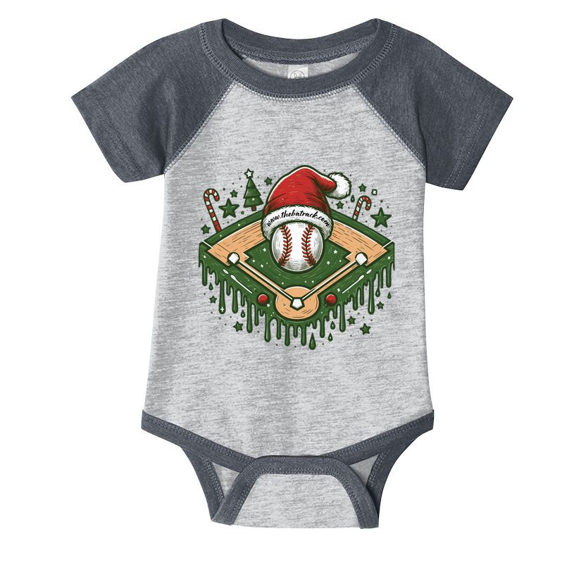 Baseball Christmasholiday Drip Infant Baby Jersey Bodysuit