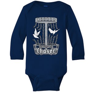 Birdie Chaser Disc Golf Frolf Doves Breaking Basket Chains Meaningful Gift Baby Long Sleeve Bodysuit