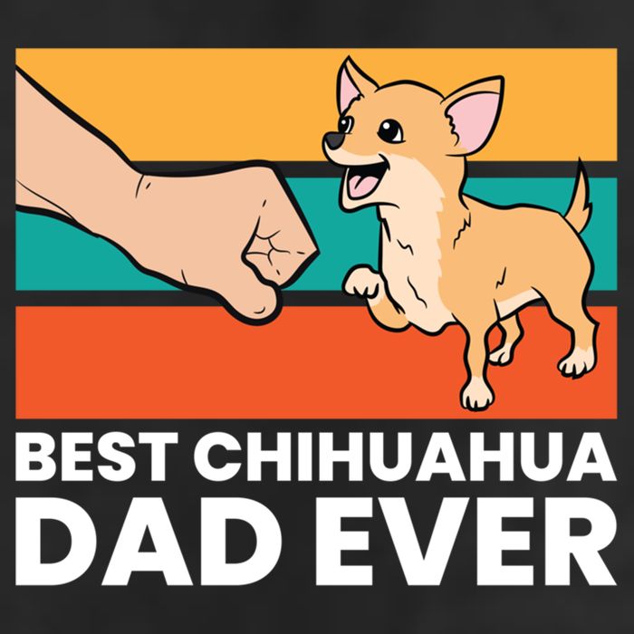 Best Chihuahua Dad Ever Cute Chihuahuas Gift 7 Panel Mesh Trucker Snapback Hat