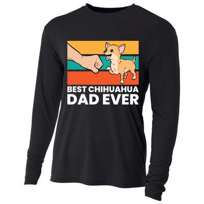 Best Chihuahua Dad Ever Cute Chihuahuas Gift Cooling Performance Long Sleeve Crew