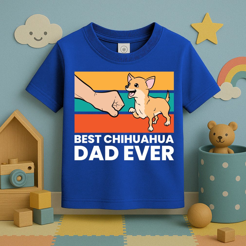 Best Chihuahua Dad Ever Cute Chihuahuas Gift Toddler T-Shirt