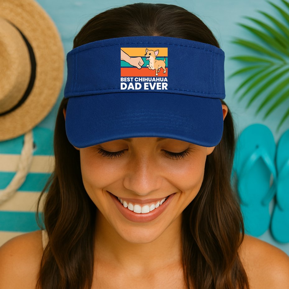 Best Chihuahua Dad Ever Cute Chihuahuas Gift Visor