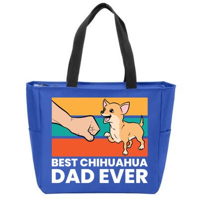 Best Chihuahua Dad Ever Cute Chihuahuas Gift Zip Tote Bag