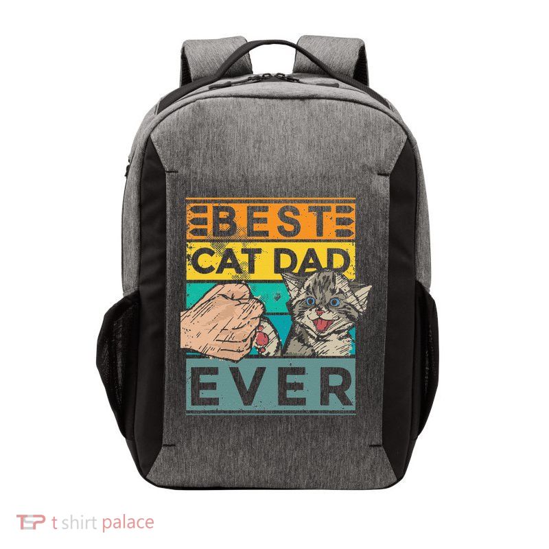Best Cat Dad Ever Cat Dad Fathers Day Father Birthday Cat Gift Vector Backpack