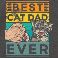 Best Cat Dad Ever Cat Dad Fathers Day Father Birthday Cat Gift Vector Backpack