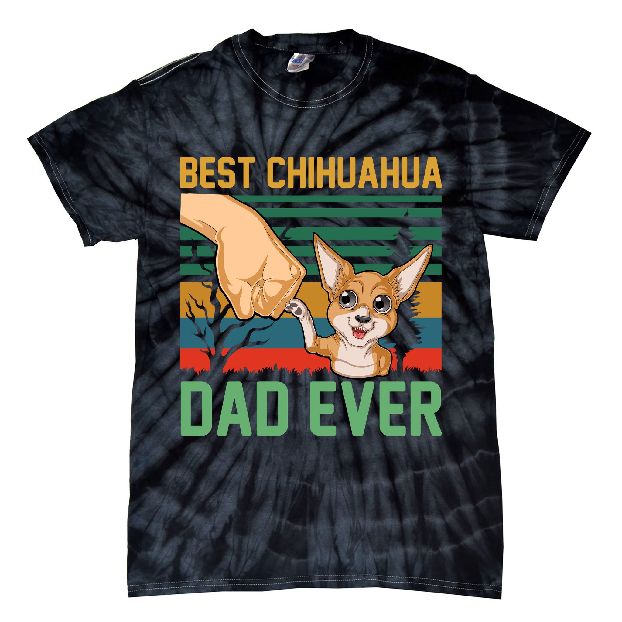 Best Chihuahua Dad Ever Tie-Dye T-Shirt