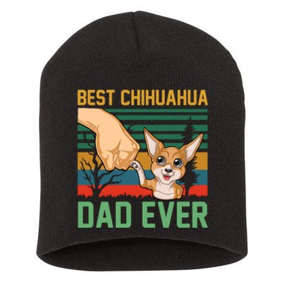 Best Chihuahua Dad Ever Short Acrylic Beanie