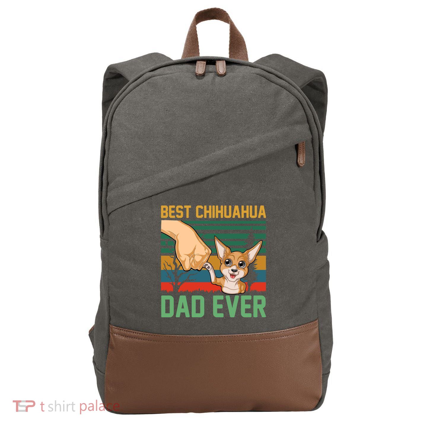 Best Chihuahua Dad Ever Cotton Canvas Backpack