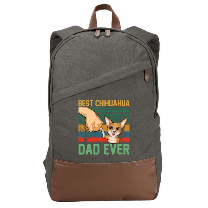 Best Chihuahua Dad Ever Cotton Canvas Backpack