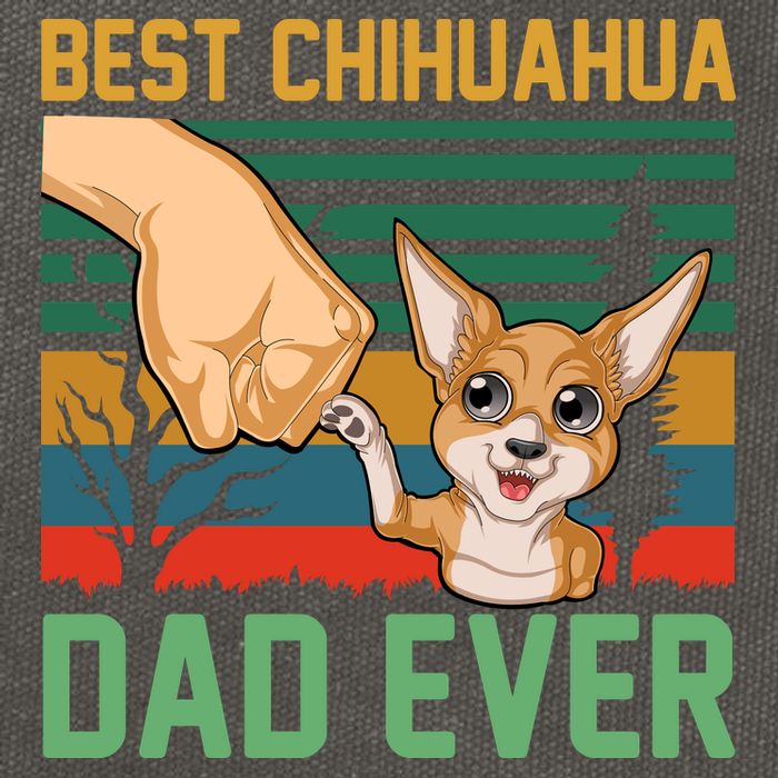 Best Chihuahua Dad Ever Cotton Canvas Backpack