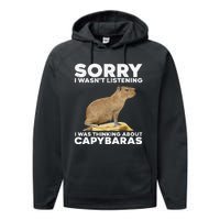 Best Capybara Design Pet Rodent Capybara Performance Fleece Hoodie