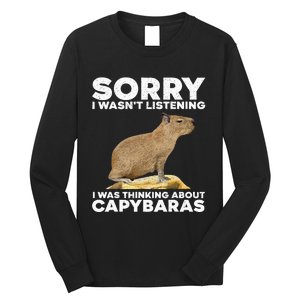 Best Capybara Design Pet Rodent Capybara Long Sleeve Shirt