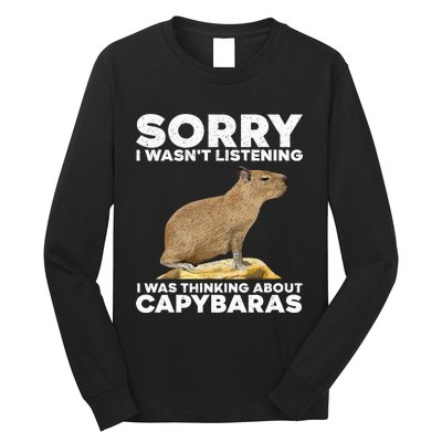 Best Capybara Design Pet Rodent Capybara Long Sleeve Shirt