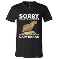 Best Capybara Design Pet Rodent Capybara V-Neck T-Shirt