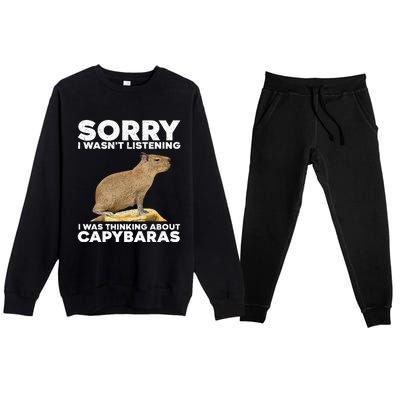 Best Capybara Design Pet Rodent Capybara Premium Crewneck Sweatsuit Set