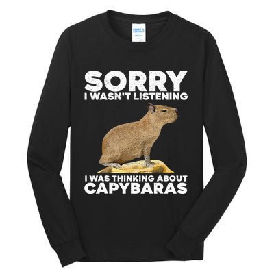 Best Capybara Design Pet Rodent Capybara Tall Long Sleeve T-Shirt