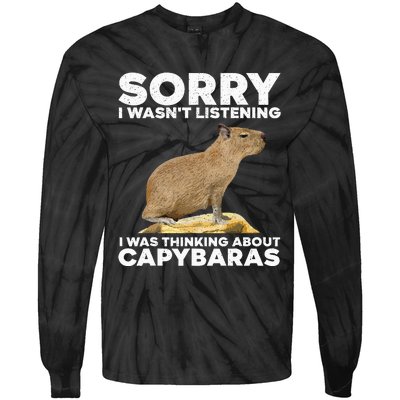 Best Capybara Design Pet Rodent Capybara Tie-Dye Long Sleeve Shirt