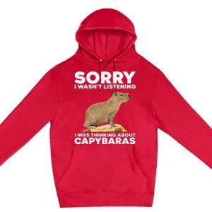 Best Capybara Design Pet Rodent Capybara Premium Pullover Hoodie